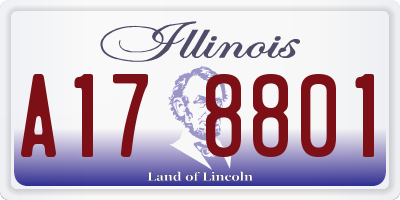 IL license plate A178801