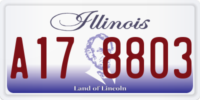 IL license plate A178803