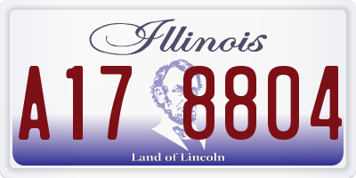 IL license plate A178804