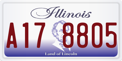 IL license plate A178805