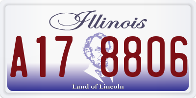 IL license plate A178806