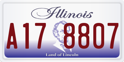 IL license plate A178807