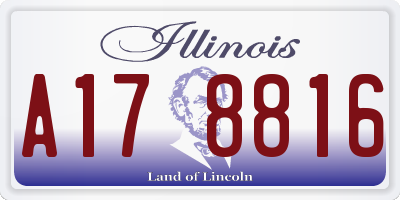 IL license plate A178816