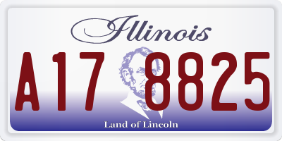 IL license plate A178825