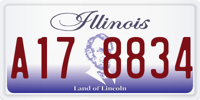 IL license plate A178834