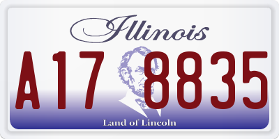 IL license plate A178835