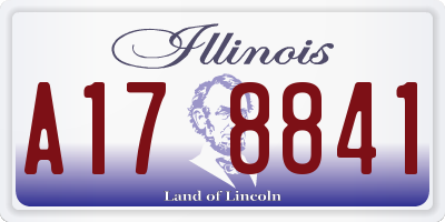 IL license plate A178841