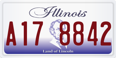 IL license plate A178842
