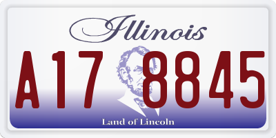 IL license plate A178845