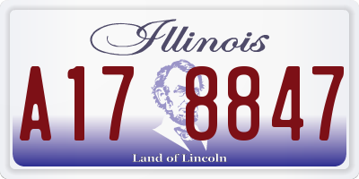 IL license plate A178847