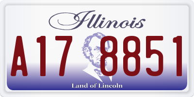 IL license plate A178851