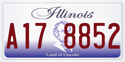 IL license plate A178852