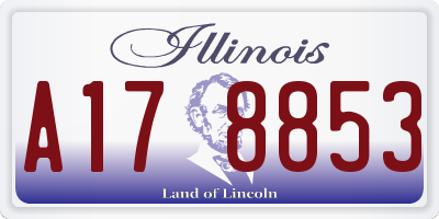 IL license plate A178853