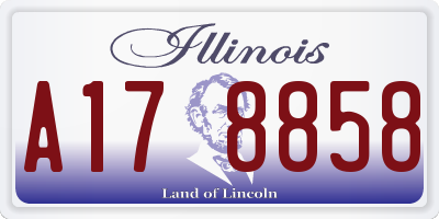 IL license plate A178858
