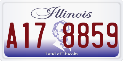 IL license plate A178859
