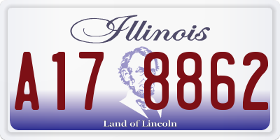 IL license plate A178862