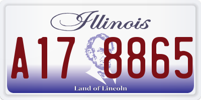 IL license plate A178865