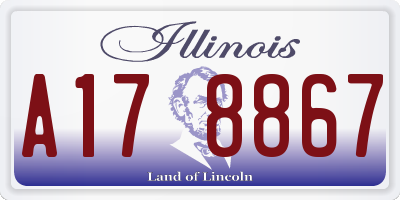 IL license plate A178867
