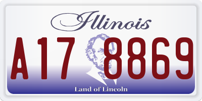 IL license plate A178869