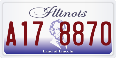 IL license plate A178870