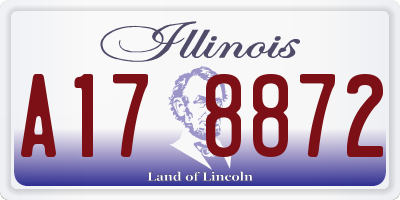 IL license plate A178872