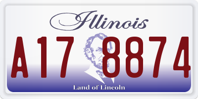 IL license plate A178874