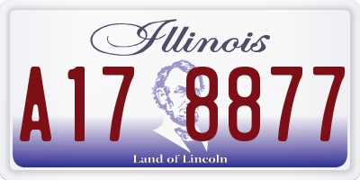 IL license plate A178877