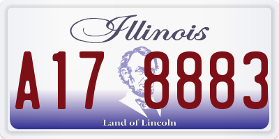 IL license plate A178883