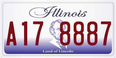 IL license plate A178887
