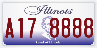IL license plate A178888