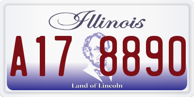 IL license plate A178890