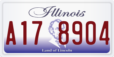 IL license plate A178904