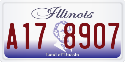 IL license plate A178907