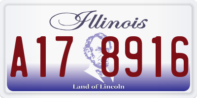 IL license plate A178916