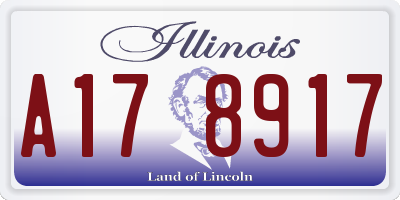 IL license plate A178917