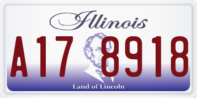 IL license plate A178918