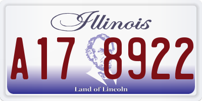 IL license plate A178922