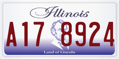 IL license plate A178924