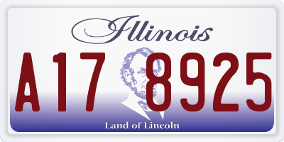 IL license plate A178925