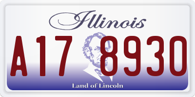 IL license plate A178930