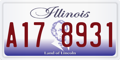 IL license plate A178931
