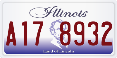 IL license plate A178932