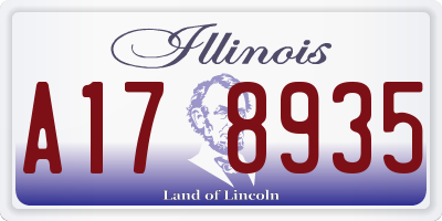 IL license plate A178935