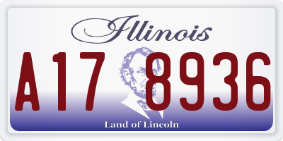 IL license plate A178936