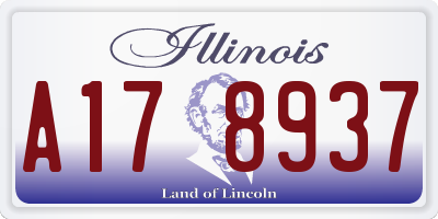 IL license plate A178937