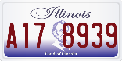 IL license plate A178939