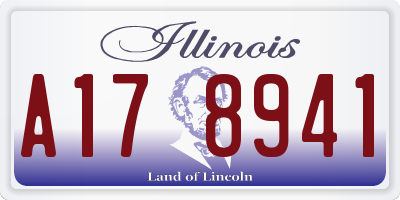 IL license plate A178941