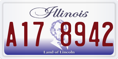 IL license plate A178942
