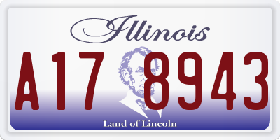 IL license plate A178943