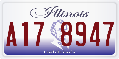 IL license plate A178947